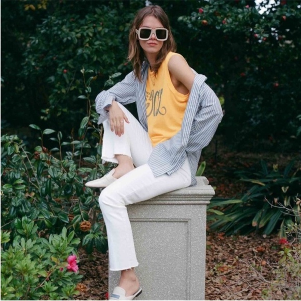 MOTHER The Hustler Ankle Fray Jeans in Fairest of Them All